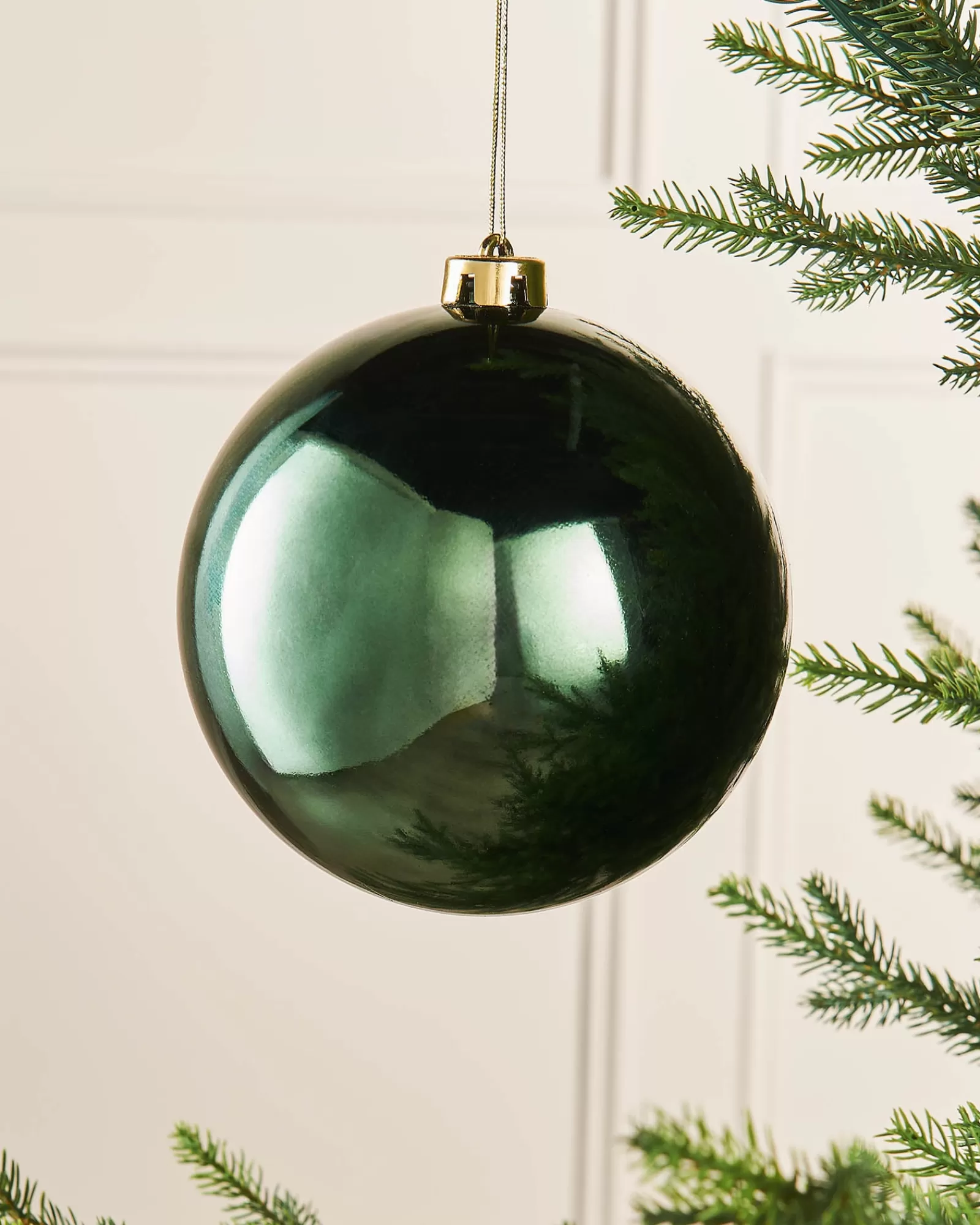 WeRChristmas Oversized Baubles | Shatterproof Baubles^Sage Green Large Gloss Shatterproof Bauble, 15 Cm