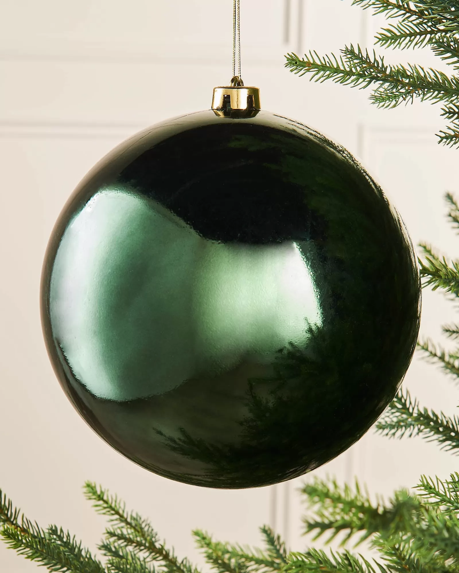 WeRChristmas Oversized Baubles | Shatterproof Baubles^Sage Green Large Gloss Shatterproof Bauble, 20 Cm