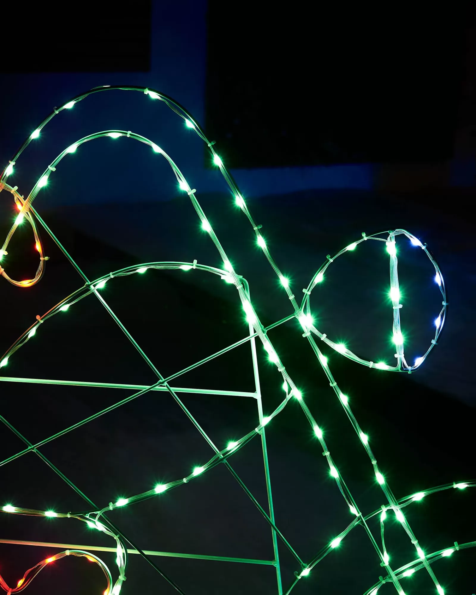 WeRChristmas Festive Star, Snowflake & Sign Lights^Santa On A Motorbike Rope Light Silhouette, 1.6 M