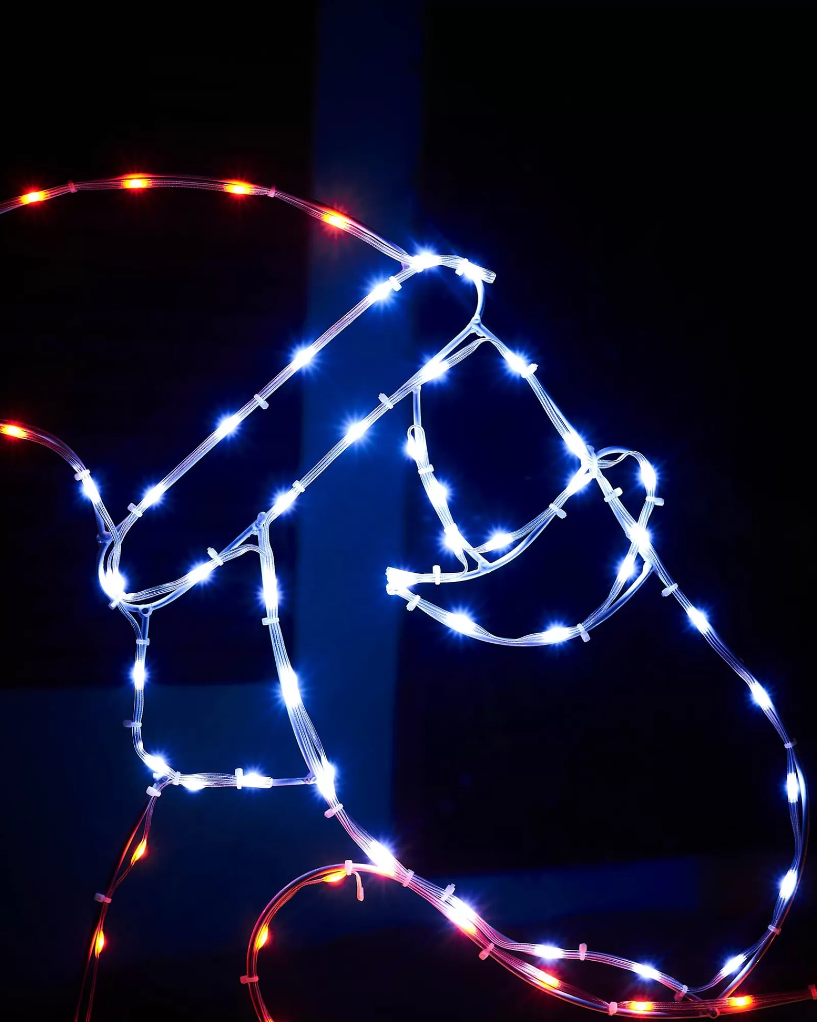 WeRChristmas Festive Star, Snowflake & Sign Lights^Santa On A Motorbike Rope Light Silhouette, 1.6 M
