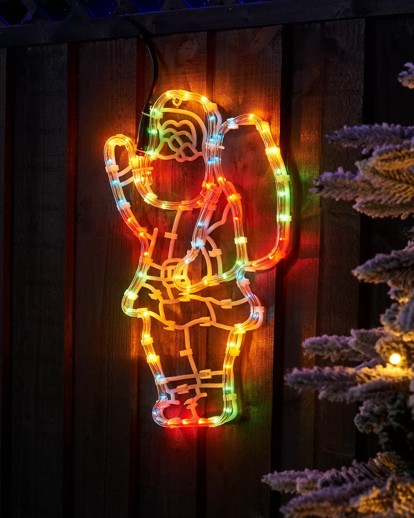 WeRChristmas Christmas Characters^Santa Rope Light Silhouette, 41 Cm