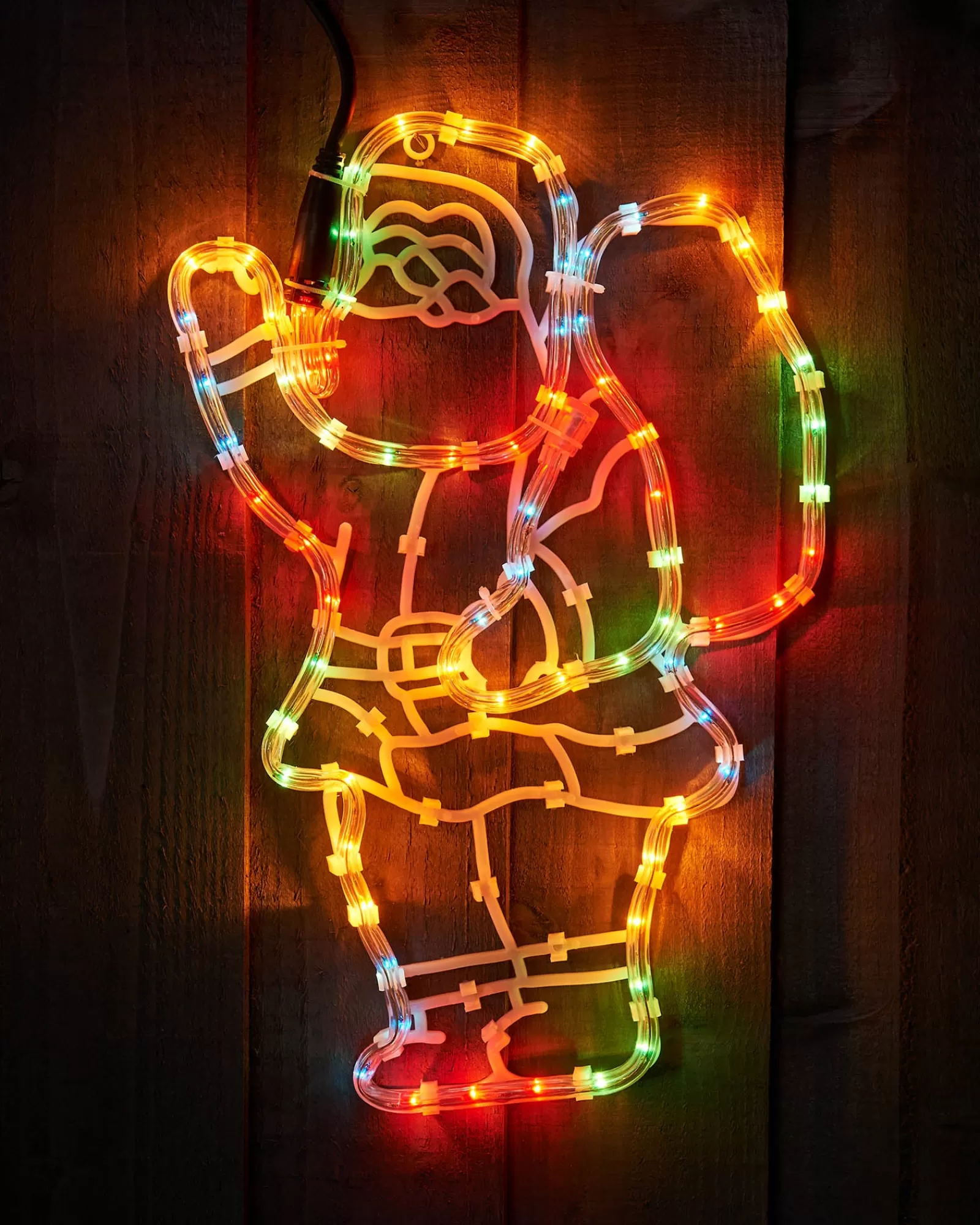 WeRChristmas Christmas Characters^Santa Rope Light Silhouette, 41 Cm