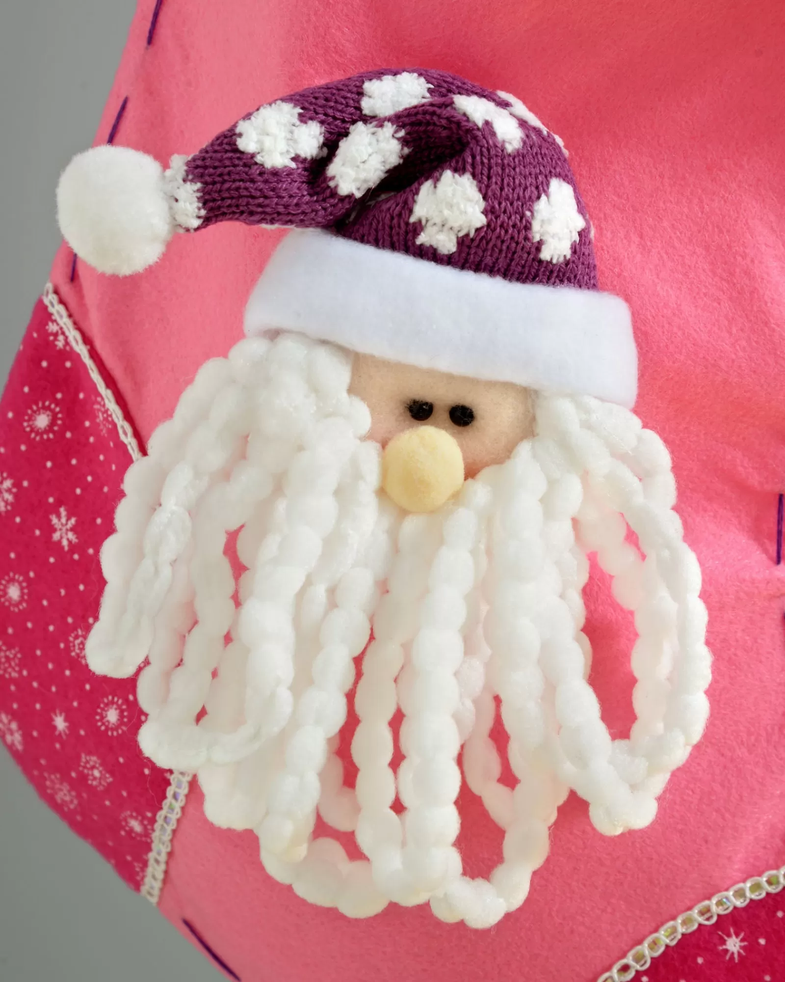 WeRChristmas Novelty^Santa Stocking, Pink/Purple, 48 Cm