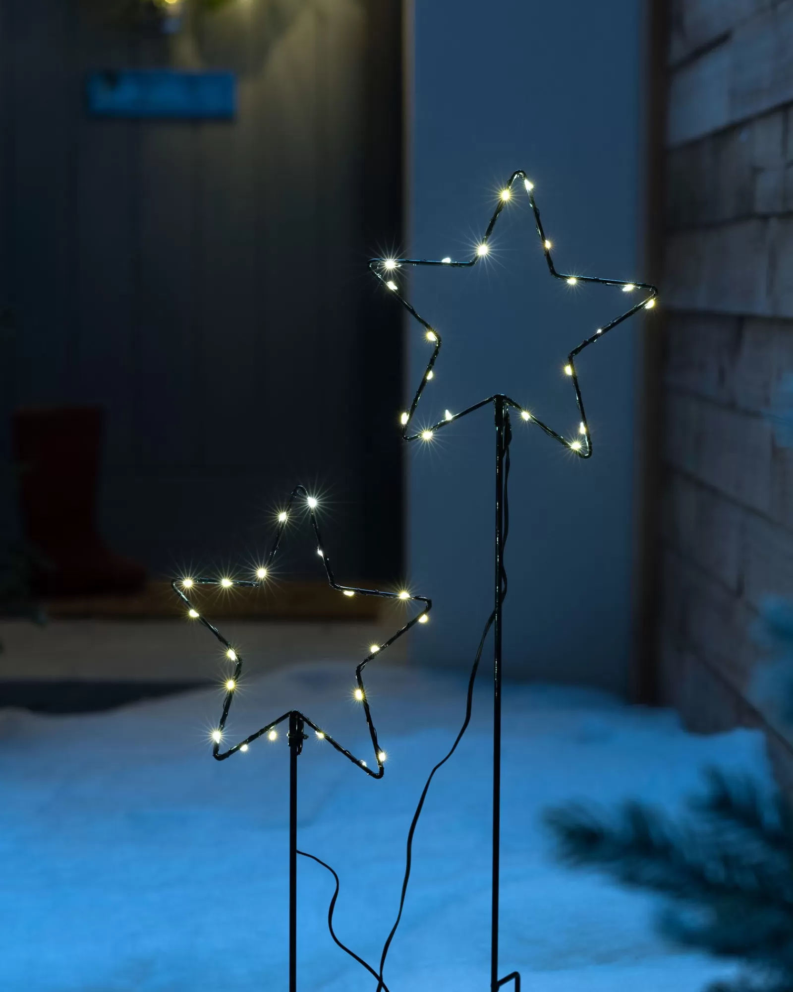 WeRChristmas Pathway Lights^Set Of 2 Pre-Lit Star Pathway Lights, 70 Cm