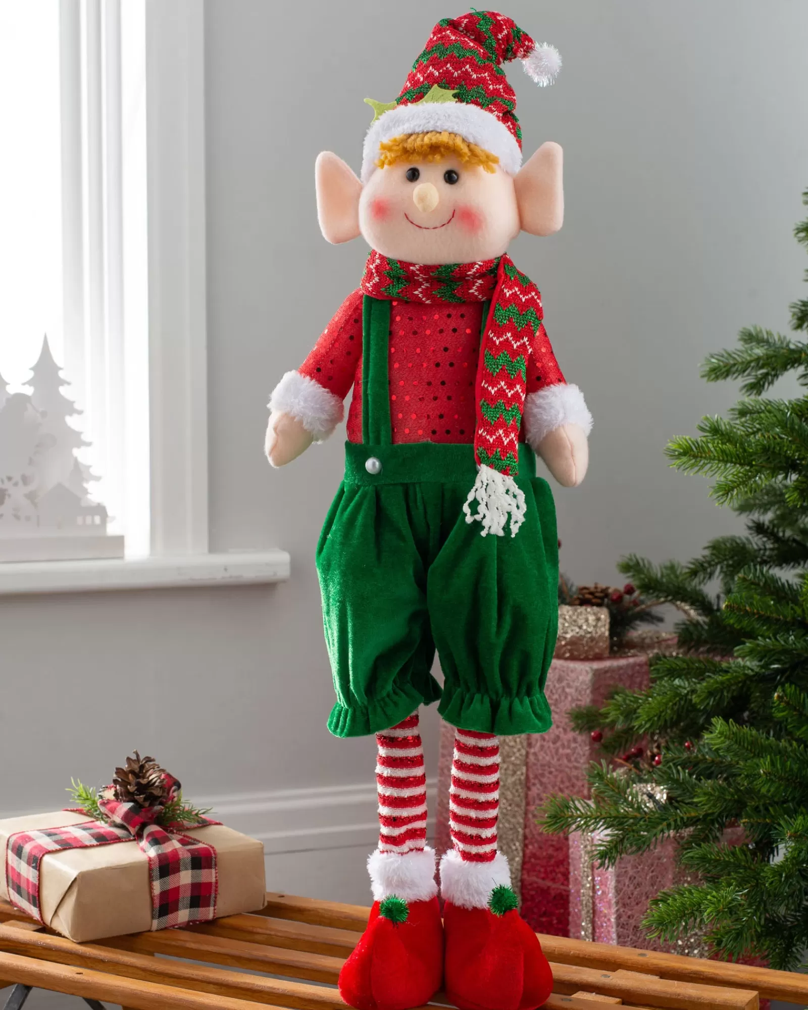 WeRChristmas Novelty | Figurines^Set Of 2 Standing Elf Figurines, 60 Cm