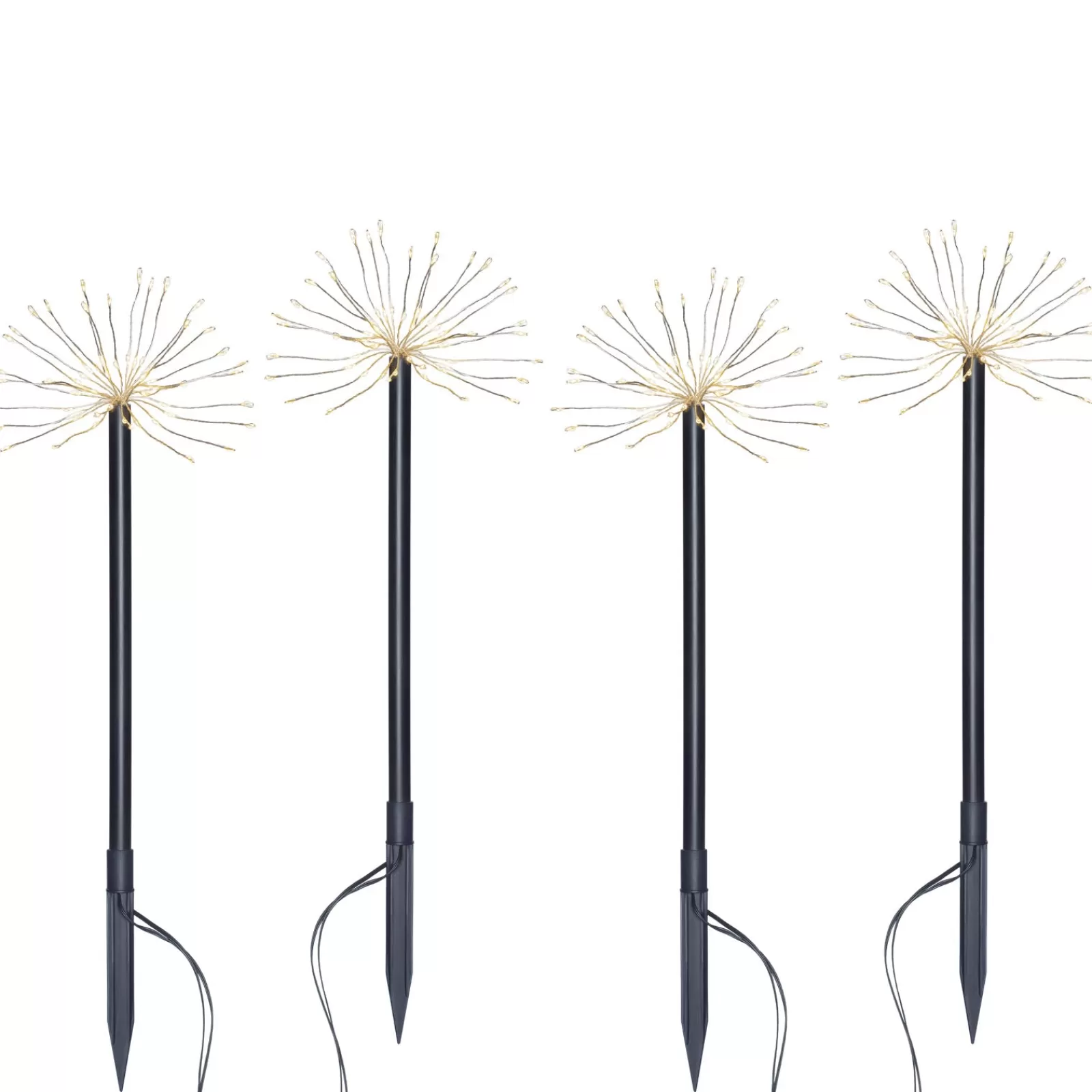 WeRChristmas Pathway Lights^Set Of 4 Exploding Firework Pathway Stake Lights, 44 Cm
