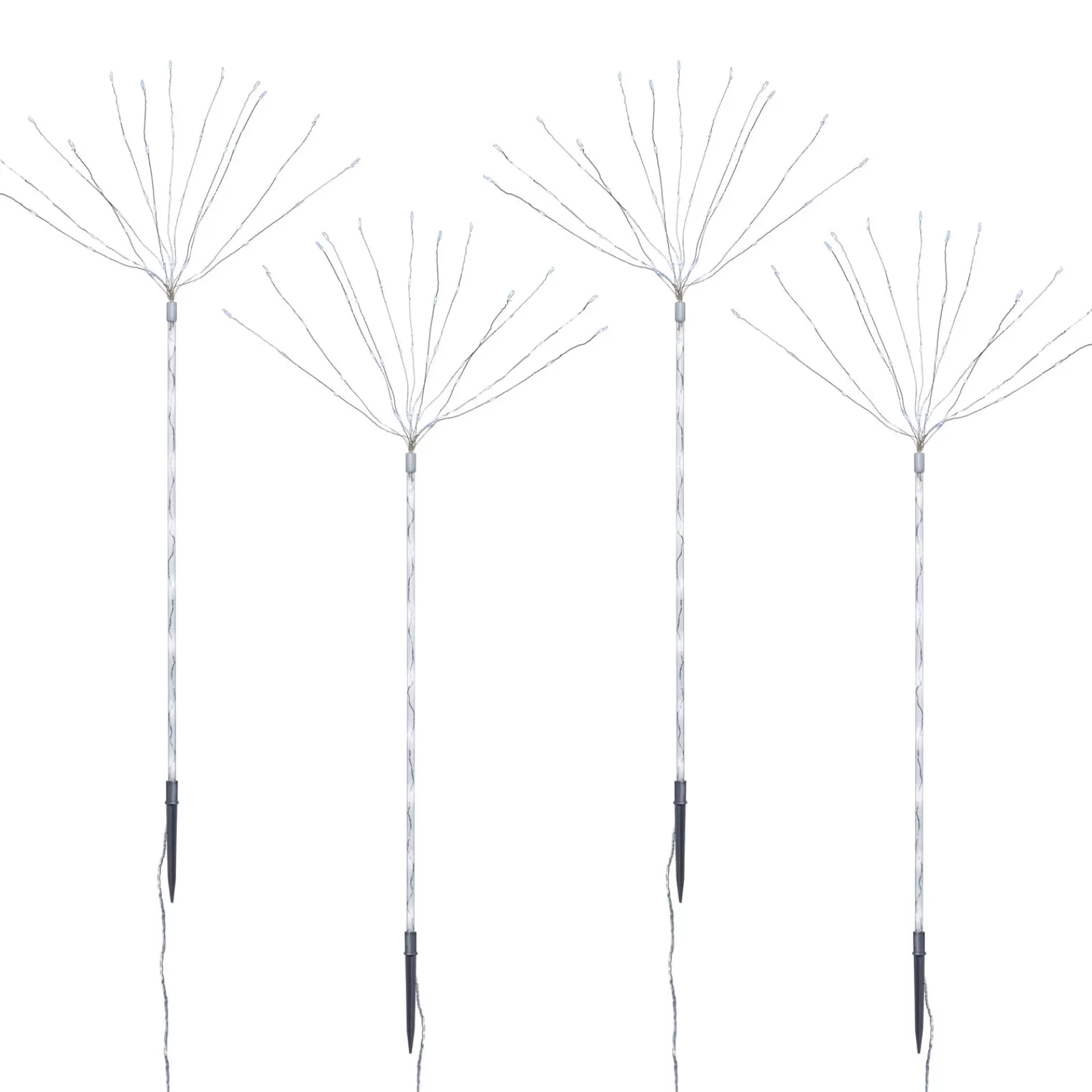 WeRChristmas Festive Star, Snowflake & Sign Lights | Pathway Lights^Set Of 4 Firework Pathway Stake Lights, 96 Cm