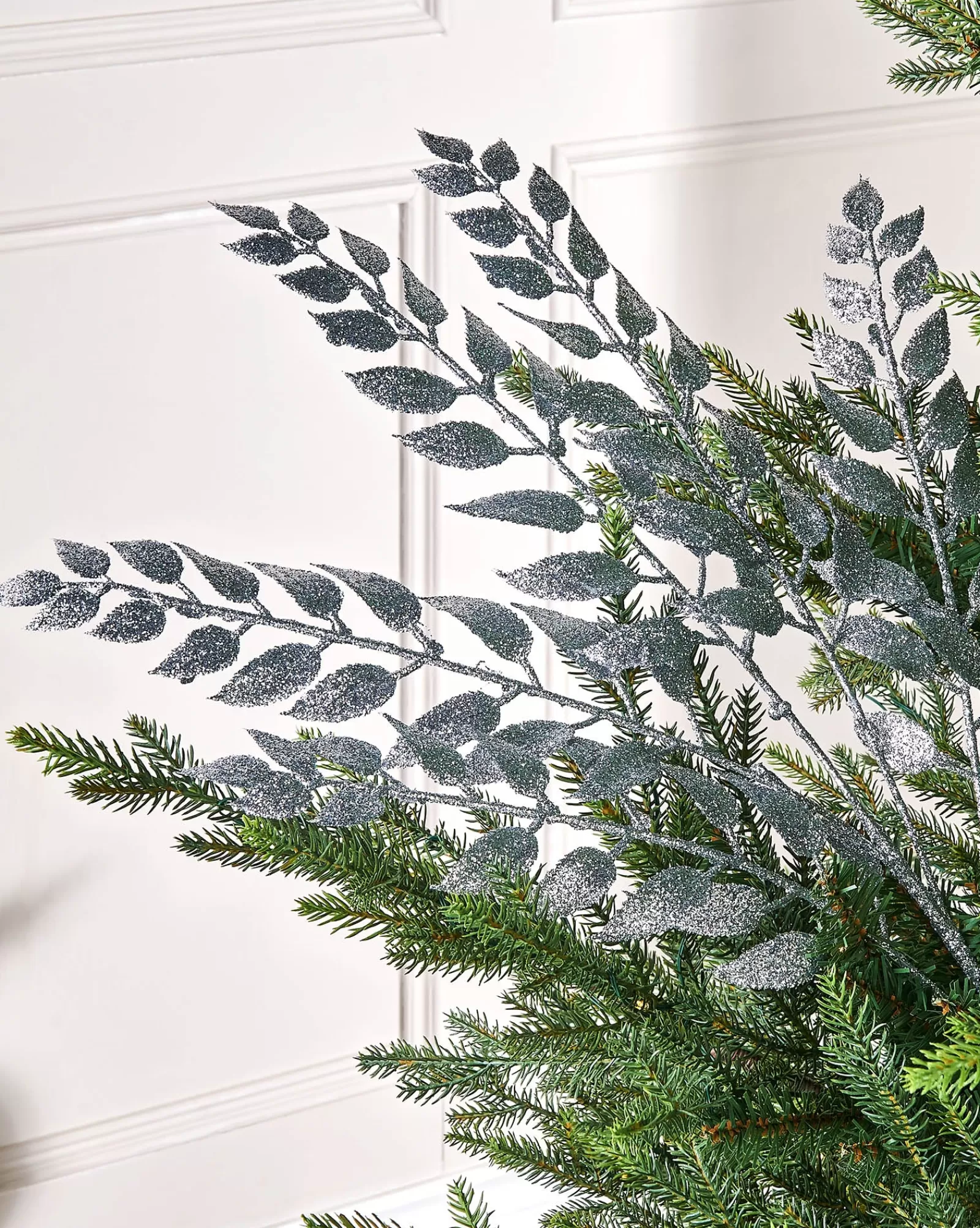 WeRChristmas Flowers & Foliage | Flowers & Foliage^Silver Leaf Christmas Tree Spray, 73 Cm