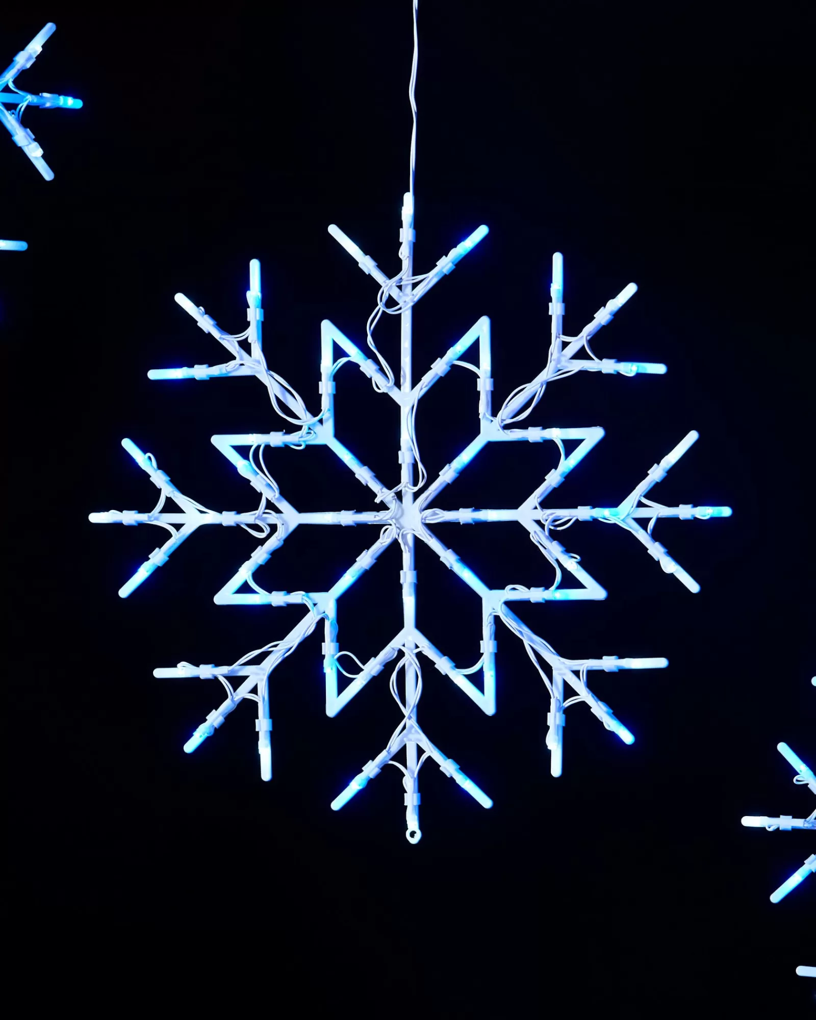 WeRChristmas Window Silhouettes | Festive Star, Snowflake & Sign Lights^Snowflake Silhouette, Blue, 36 Cm