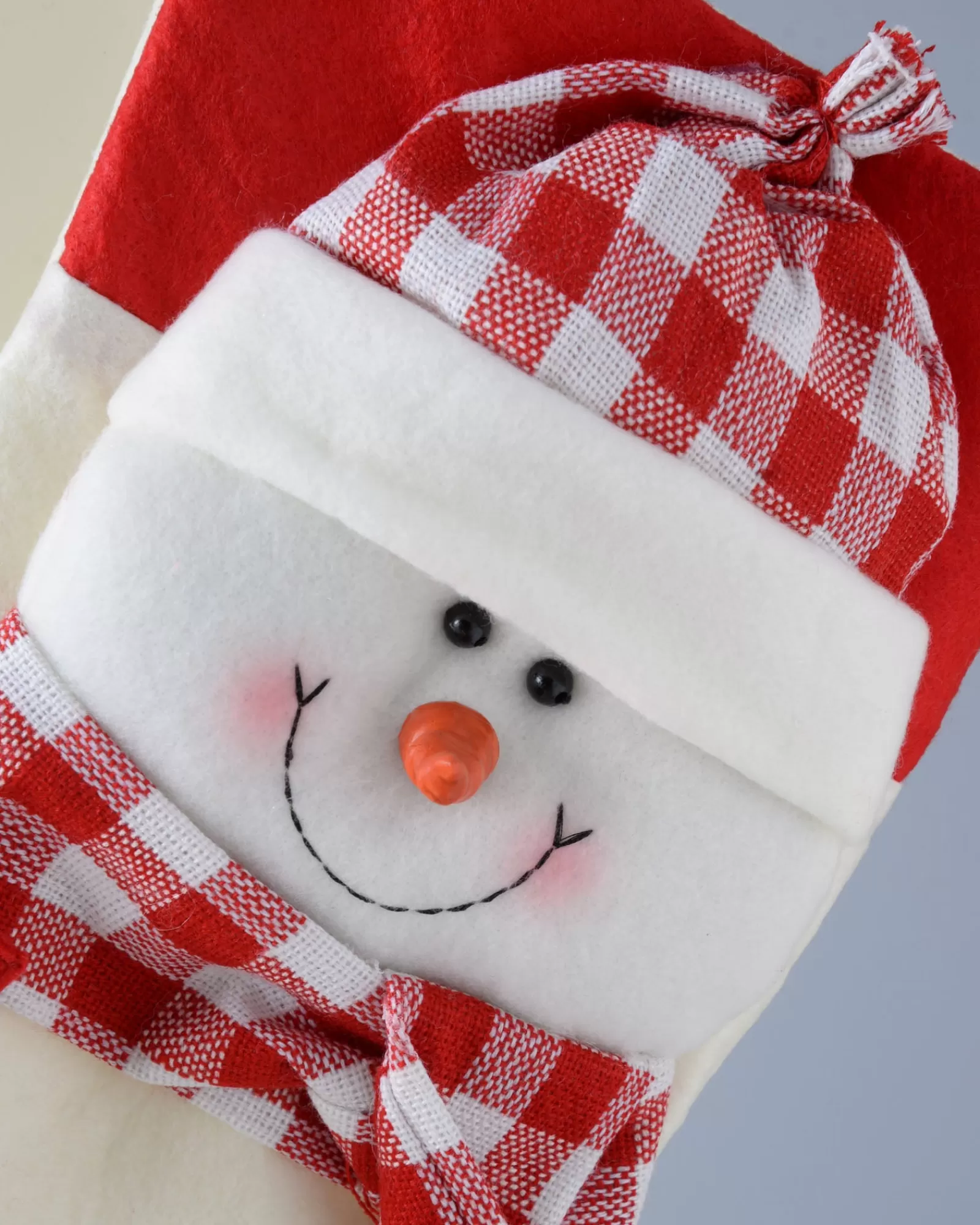 WeRChristmas Novelty^Snowman Stocking, Tartan, 48 Cm