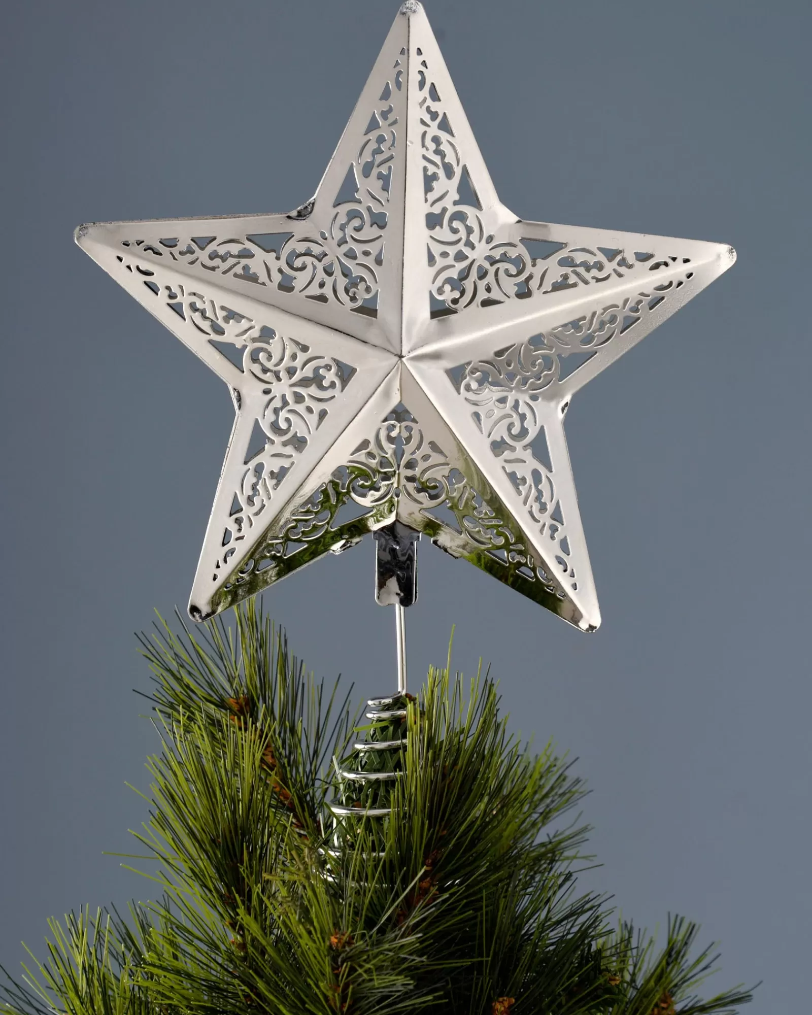 WeRChristmas Tree Toppers^Star Christmas Tree Topper, Silver, 30 Cm