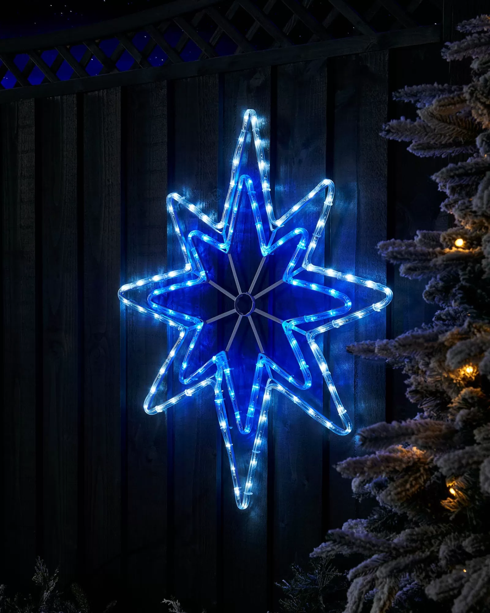 WeRChristmas Festive Star, Snowflake & Sign Lights^Star LED Rope Light Silhouette, 75 Cm