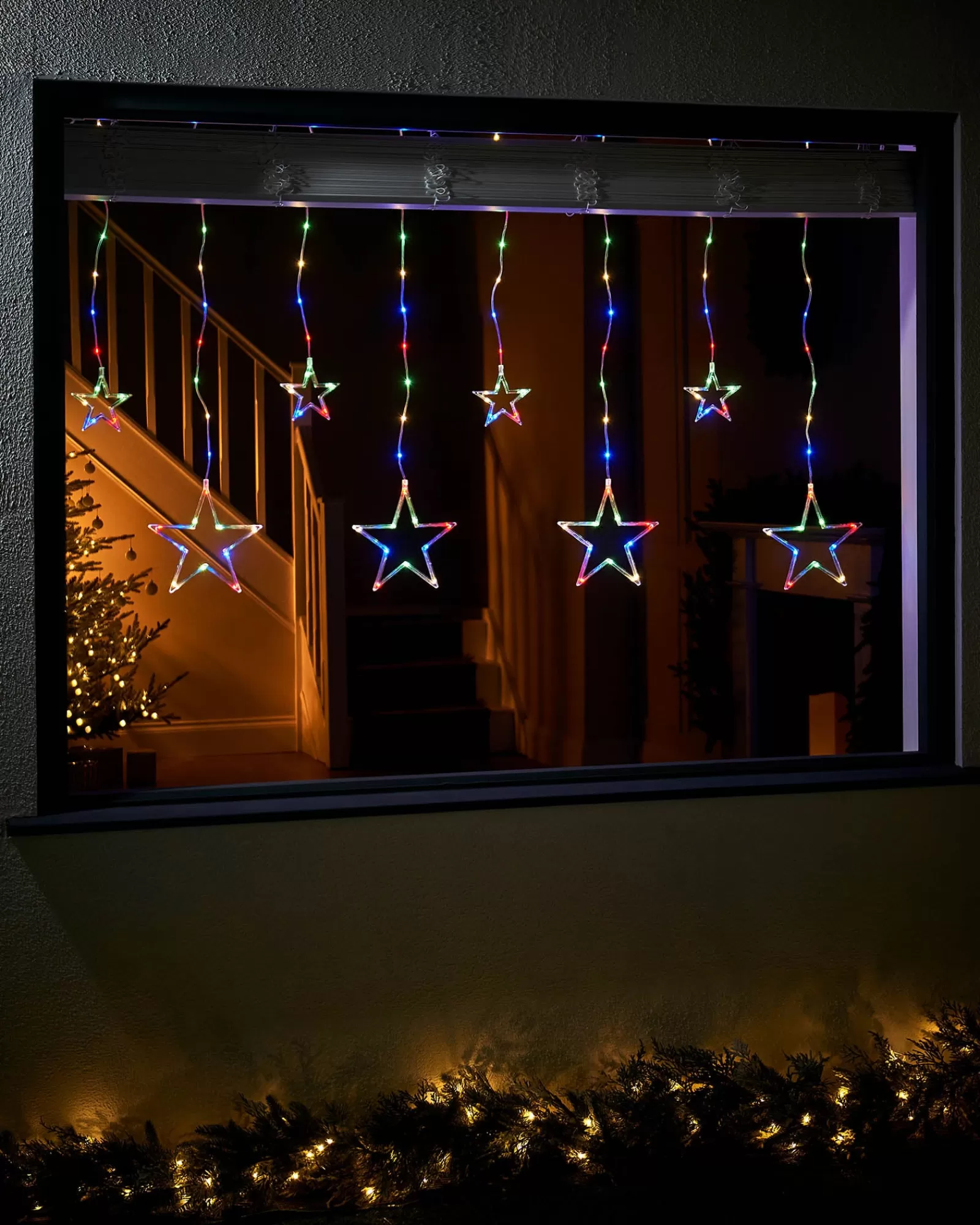 WeRChristmas Window Silhouettes | Curtain & Net Lights^Star Silhouette Curtain Light, 2.1 M