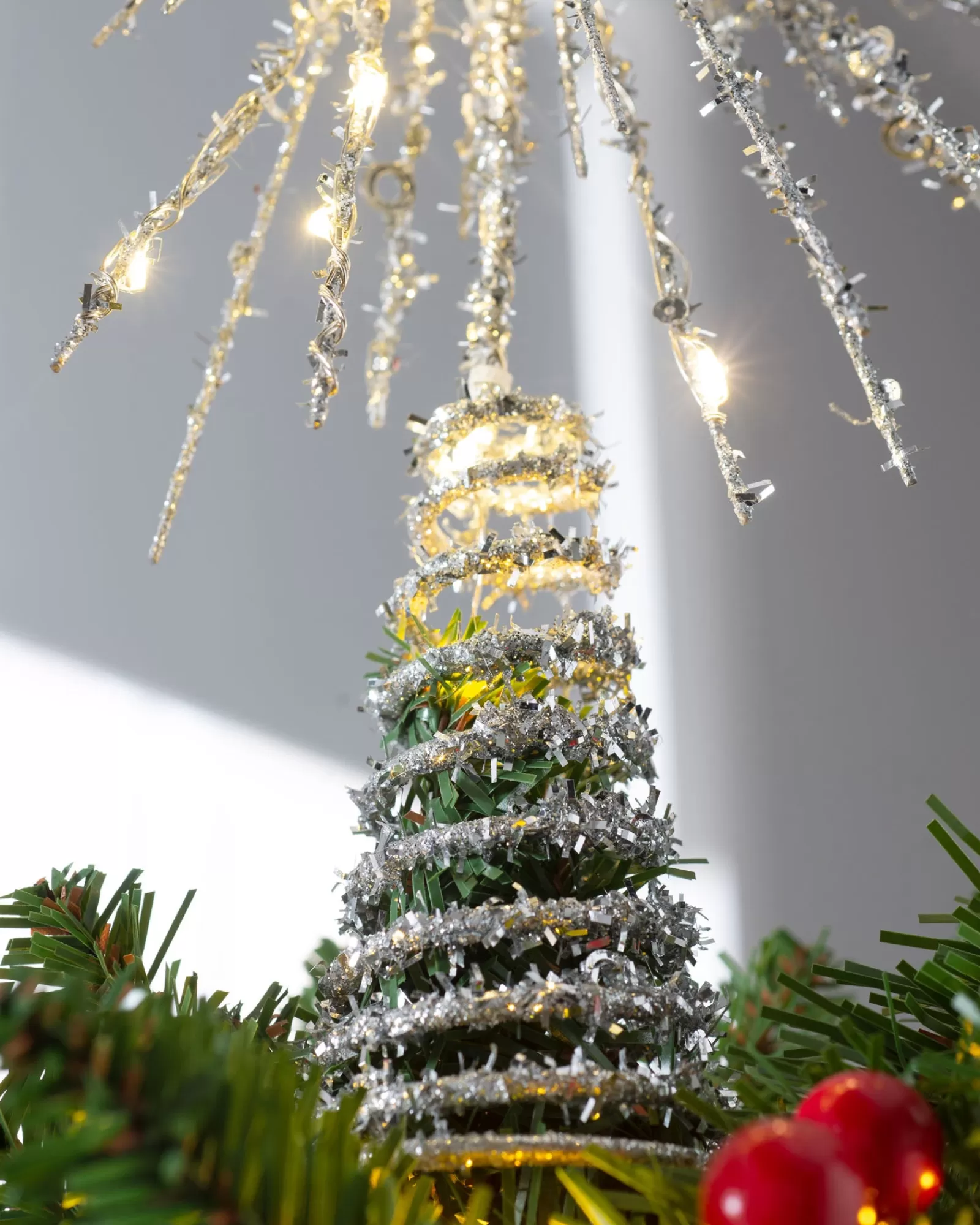 WeRChristmas Tree Toppers^Starburst Christmas Tree Topper, Silver, 32 Cm