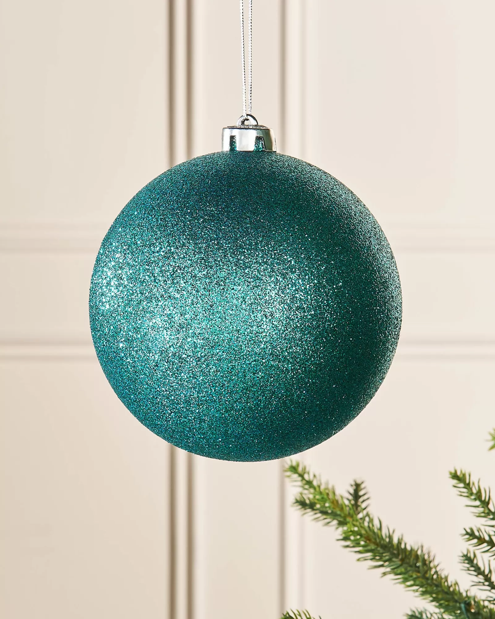 WeRChristmas Oversized Baubles | Shatterproof Baubles^Teal Large Glitter Shatterproof Bauble, 15 Cm