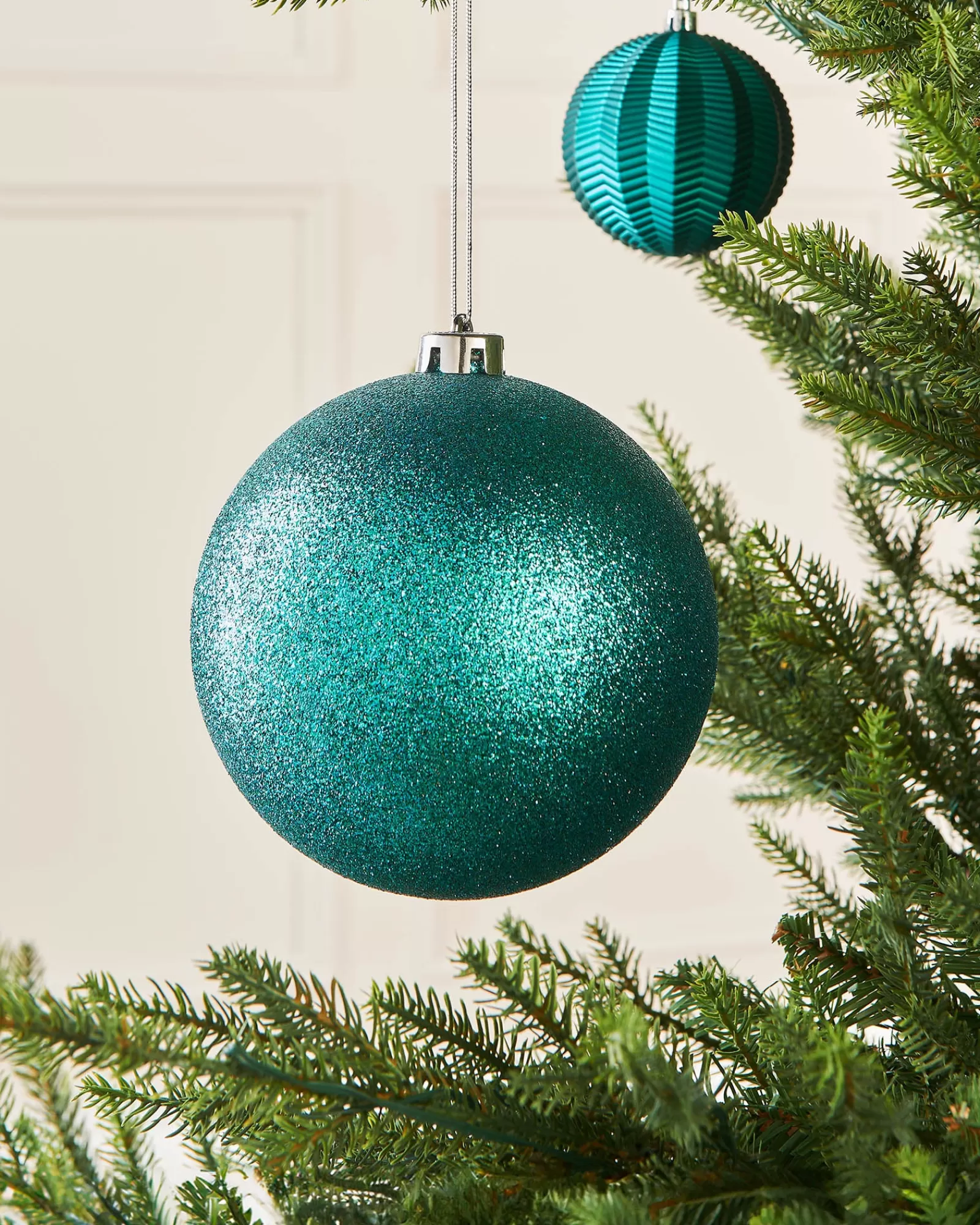 WeRChristmas Oversized Baubles | Shatterproof Baubles^Teal Large Glitter Shatterproof Bauble, 15 Cm