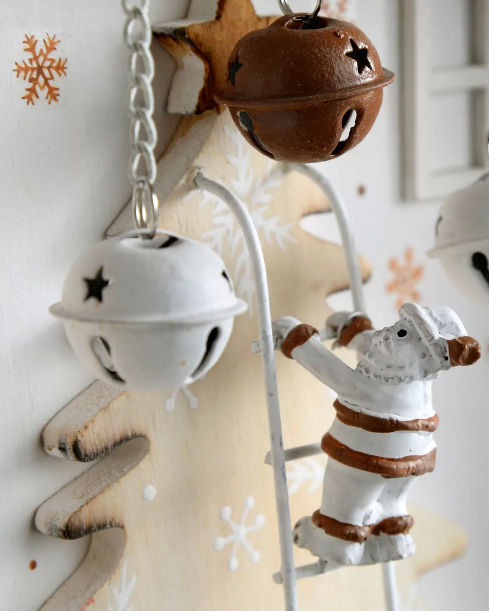 WeRChristmas Novelty | Table Decorations^Wooden House Advent Calendar Christmas Decoration, 37cm, Beige